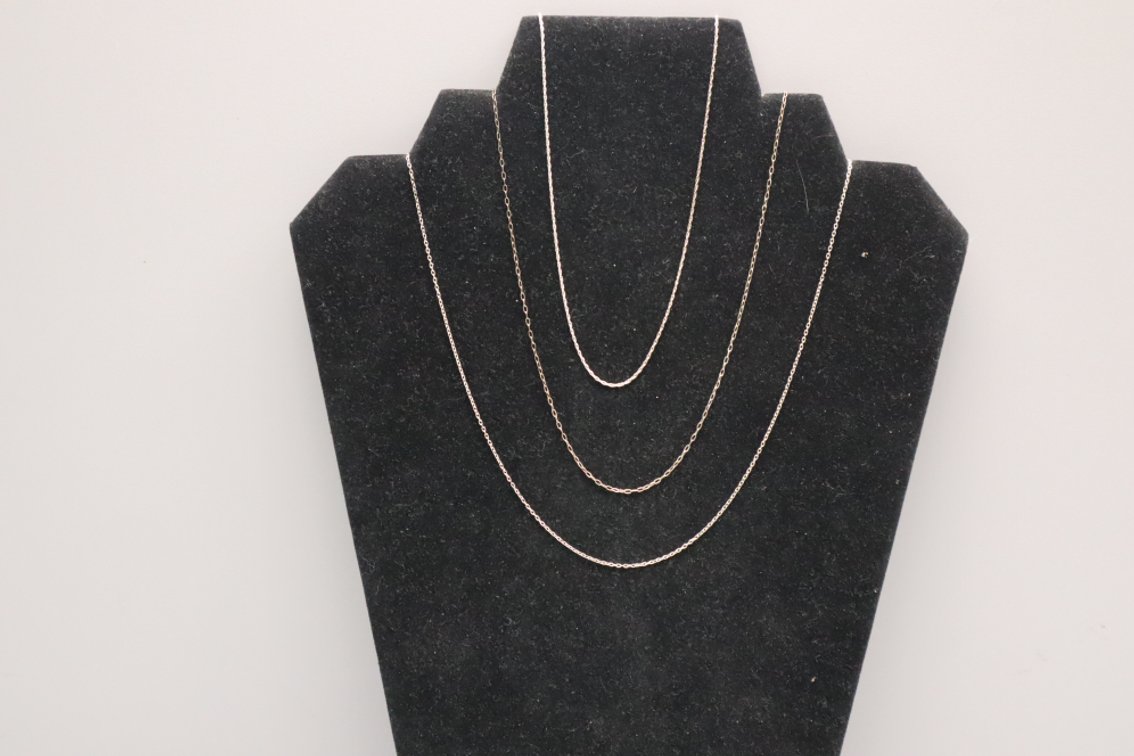 Three Sterling Silver Necklaces