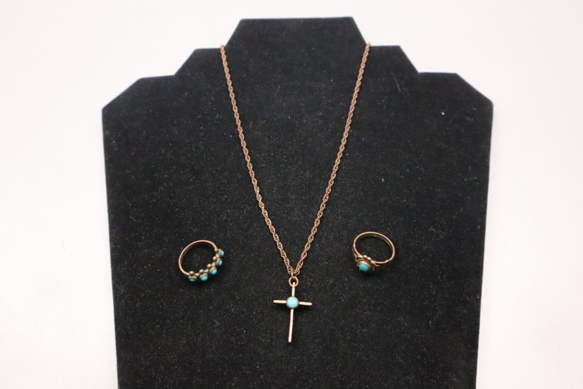Vintage Copper and Turquoise Jewelry