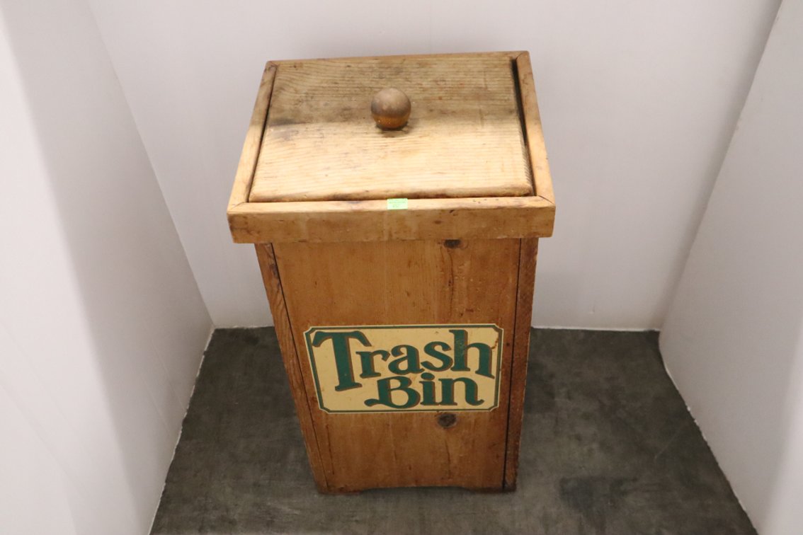 Wood Trash Bin