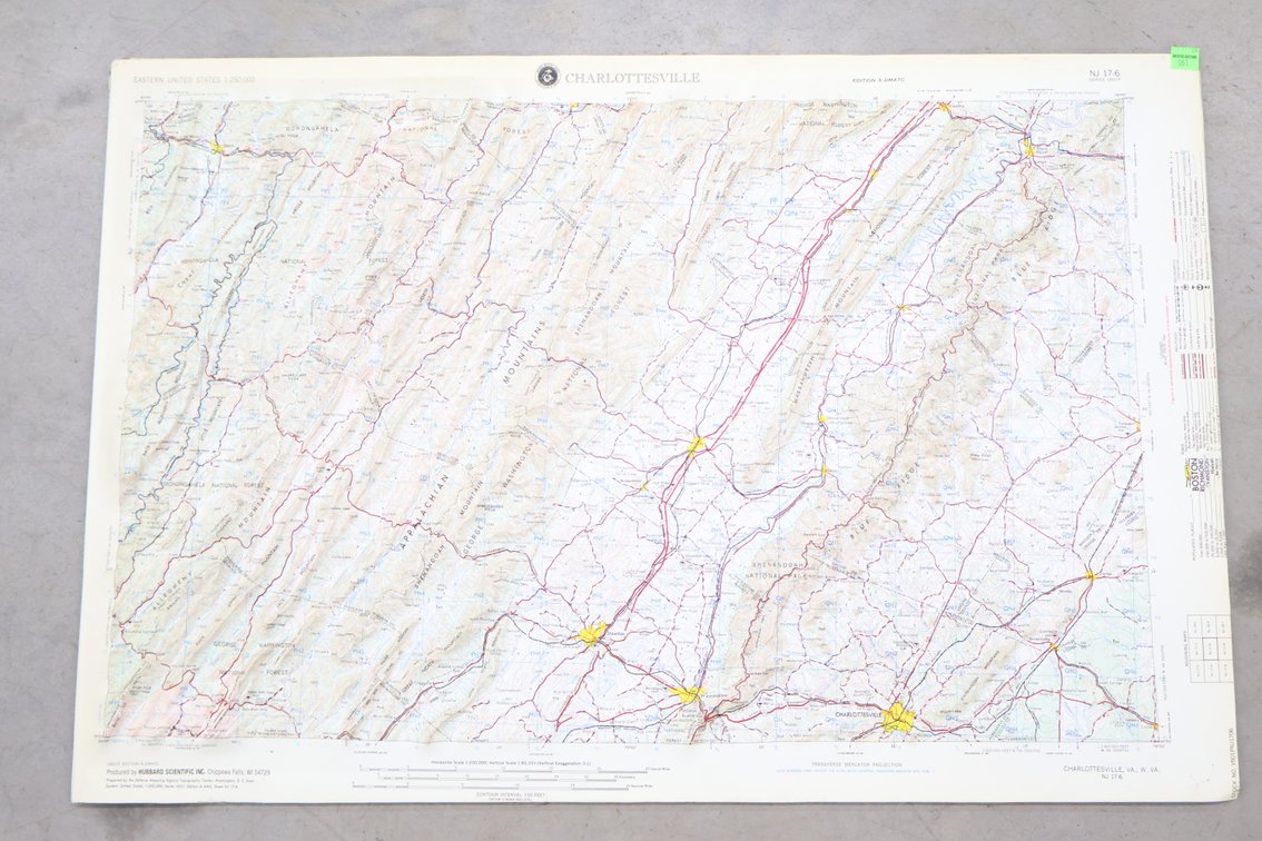 Charlottesville Topography Map