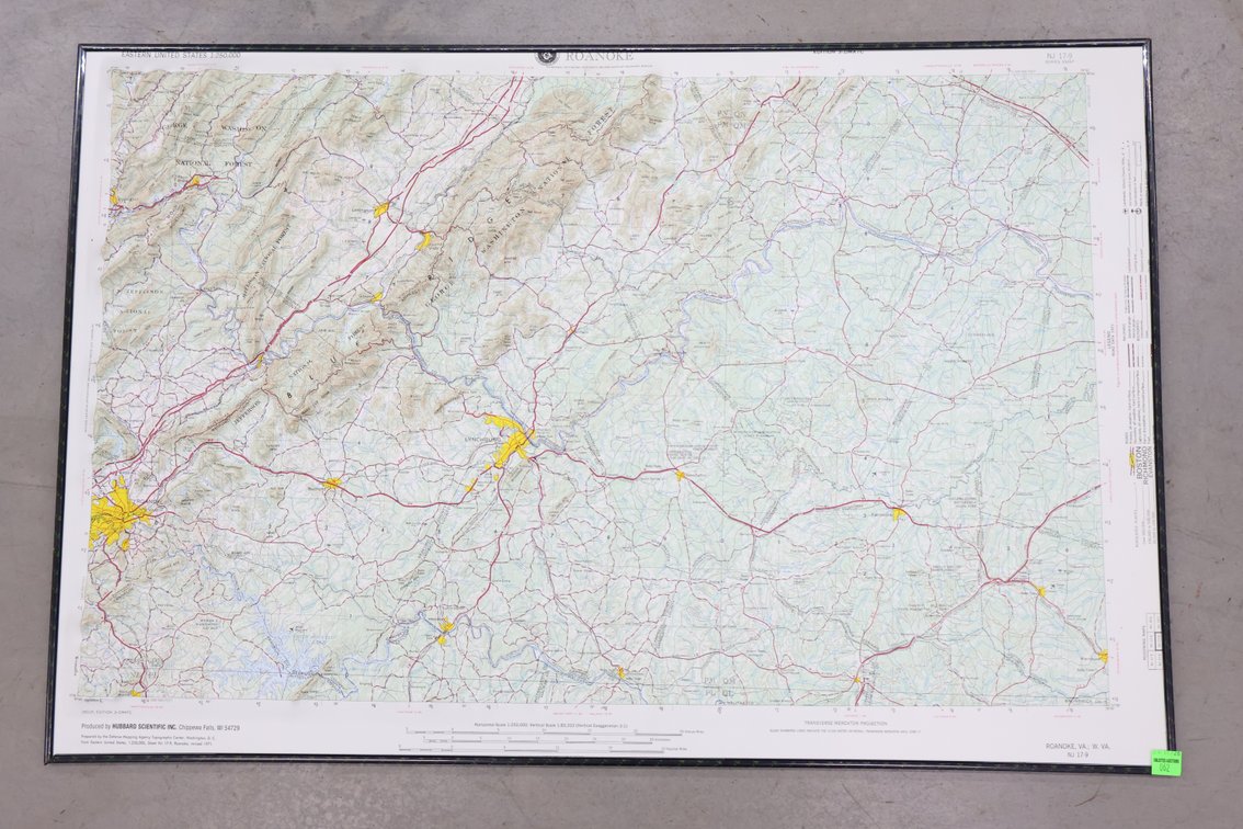 Roanoke Topography Map