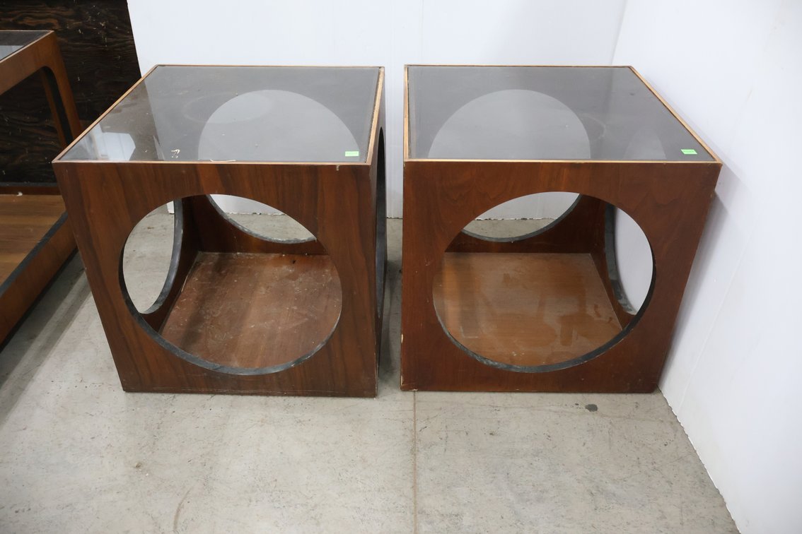Lane Glass Top Side Tables