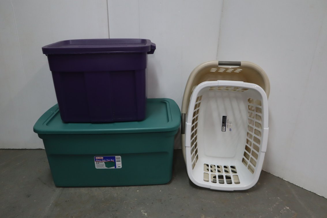 Plastic Totes And Laundry Baskets