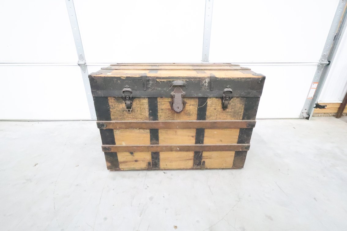 Antique Flat Top Trunk