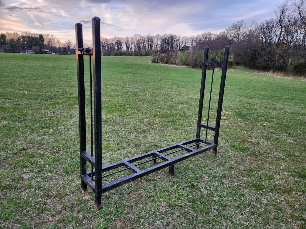 Heavy duty firewood stacking rack