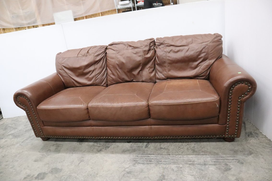 Brown Leather Sofa