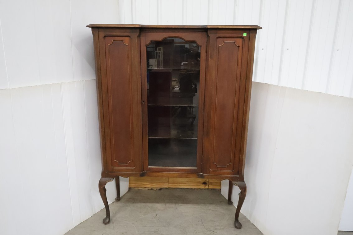 Antique Walnut China Cabinet