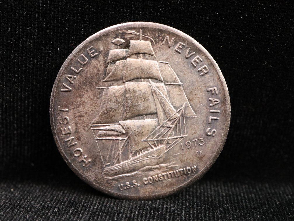 1973 USS Constitution 1 Troy Ounce Silver Coin