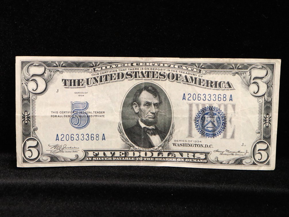1934 $5 Silver Certificate