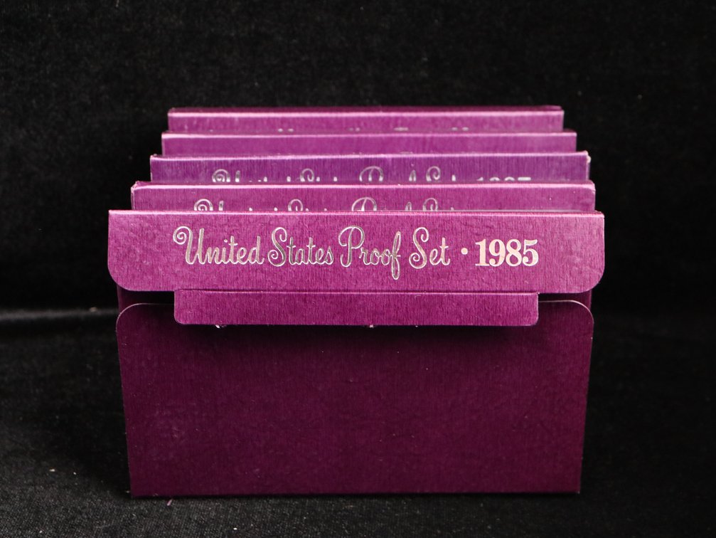 Proof Sets 1985, 1986, 1987, 1988, 1989