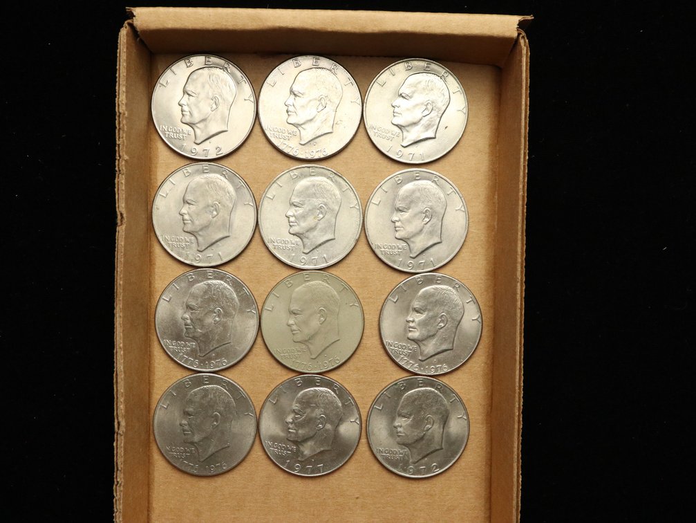 (12) Eisenhower Dollars