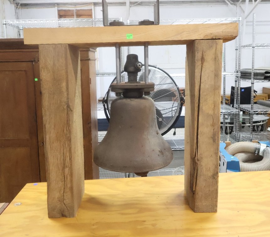 Cast-Iron Train Bell from Old Locomotive