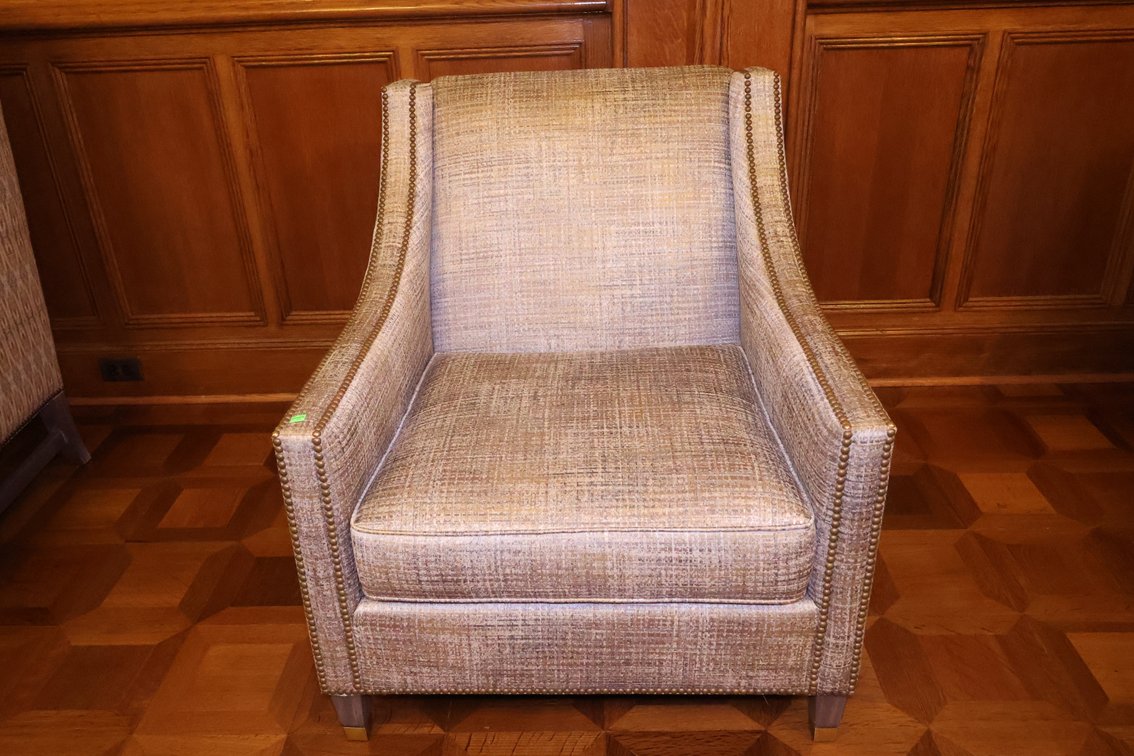 Upholstered Armchair With Nailhead Trim