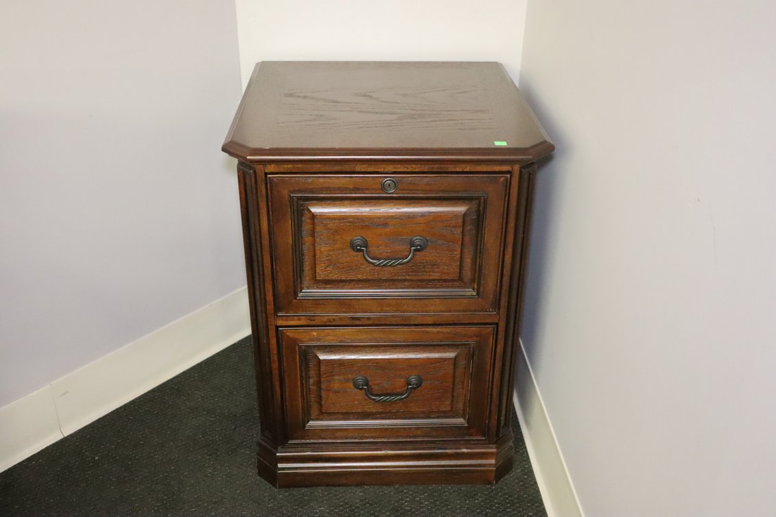 Wood Two Drawer File Cabinet