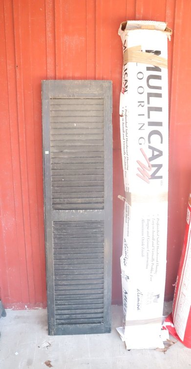 Pair of Wooden Shutters, Some Hardwood Flooring