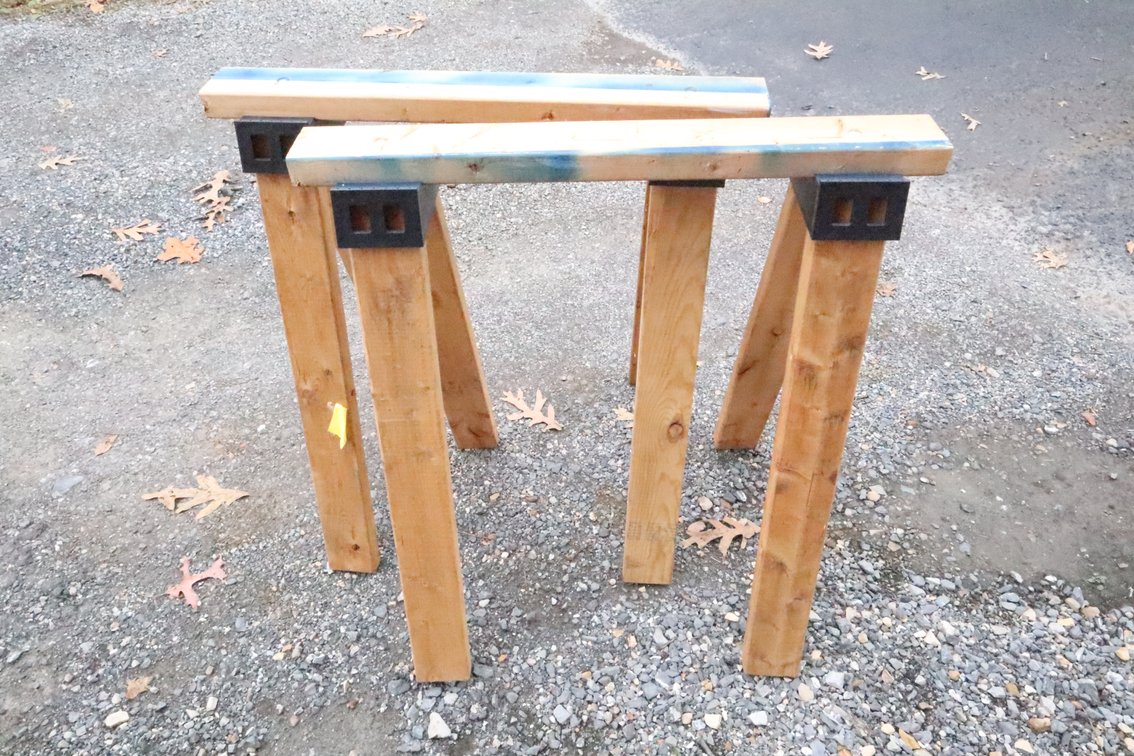 Pair of Wooden Saw Horses