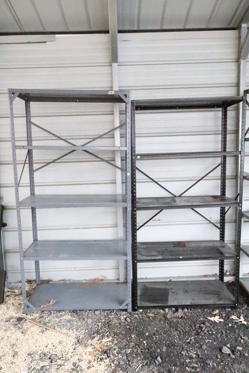Pair of Lightweight Metal Shelves