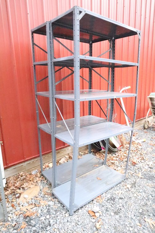 Pair of Lightweight Metal Shelves