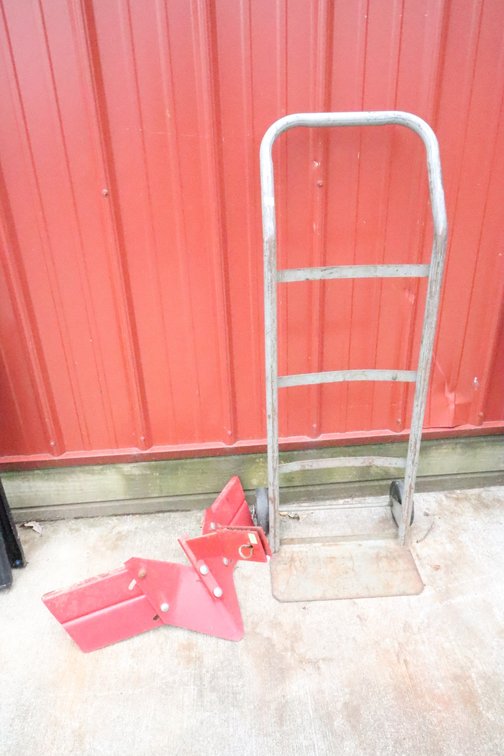 Hand Truck and Tiller Plow Attachment