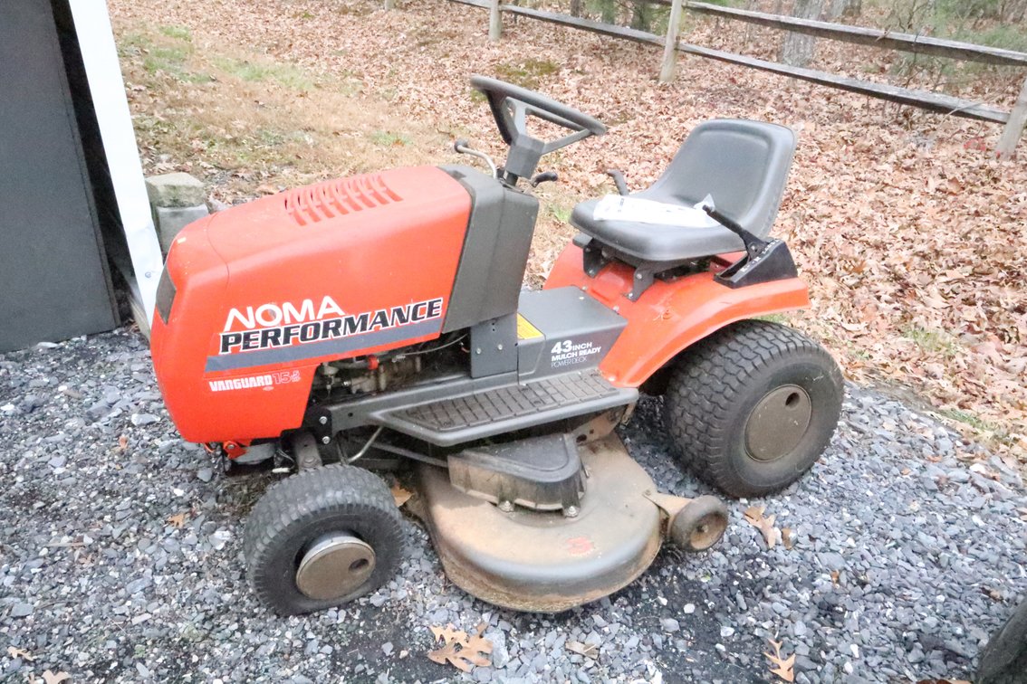 Noma Riding Lawn Mower, Tires Are Flat, Battery Is Dead