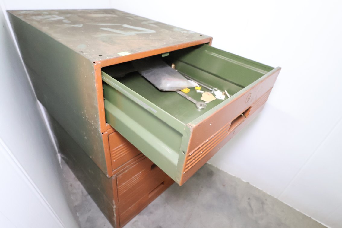 Pair of 2 Drawer Metal Cabinets