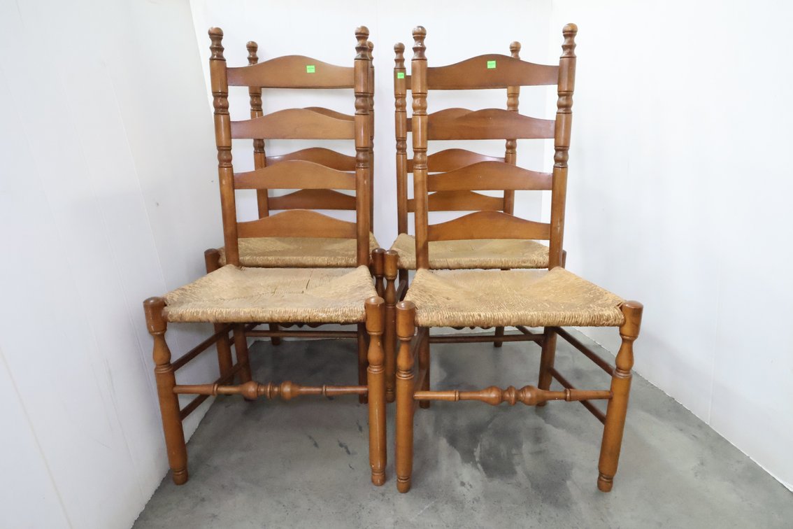 4 Rush Bottom Chairs