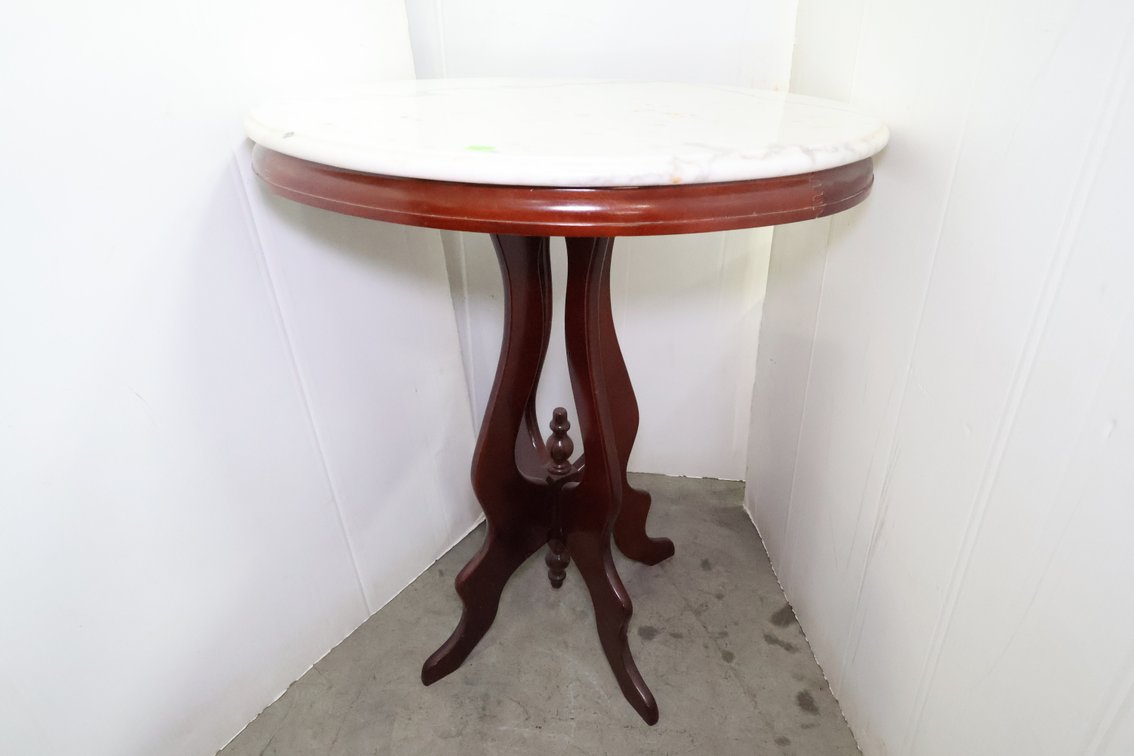 Marble Top Oval Table