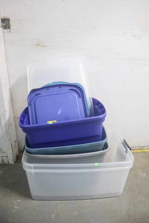 Group of Storage Totes