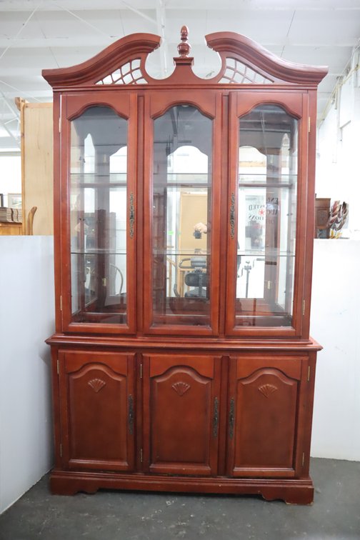 2-Piece Lighted China Cabinet