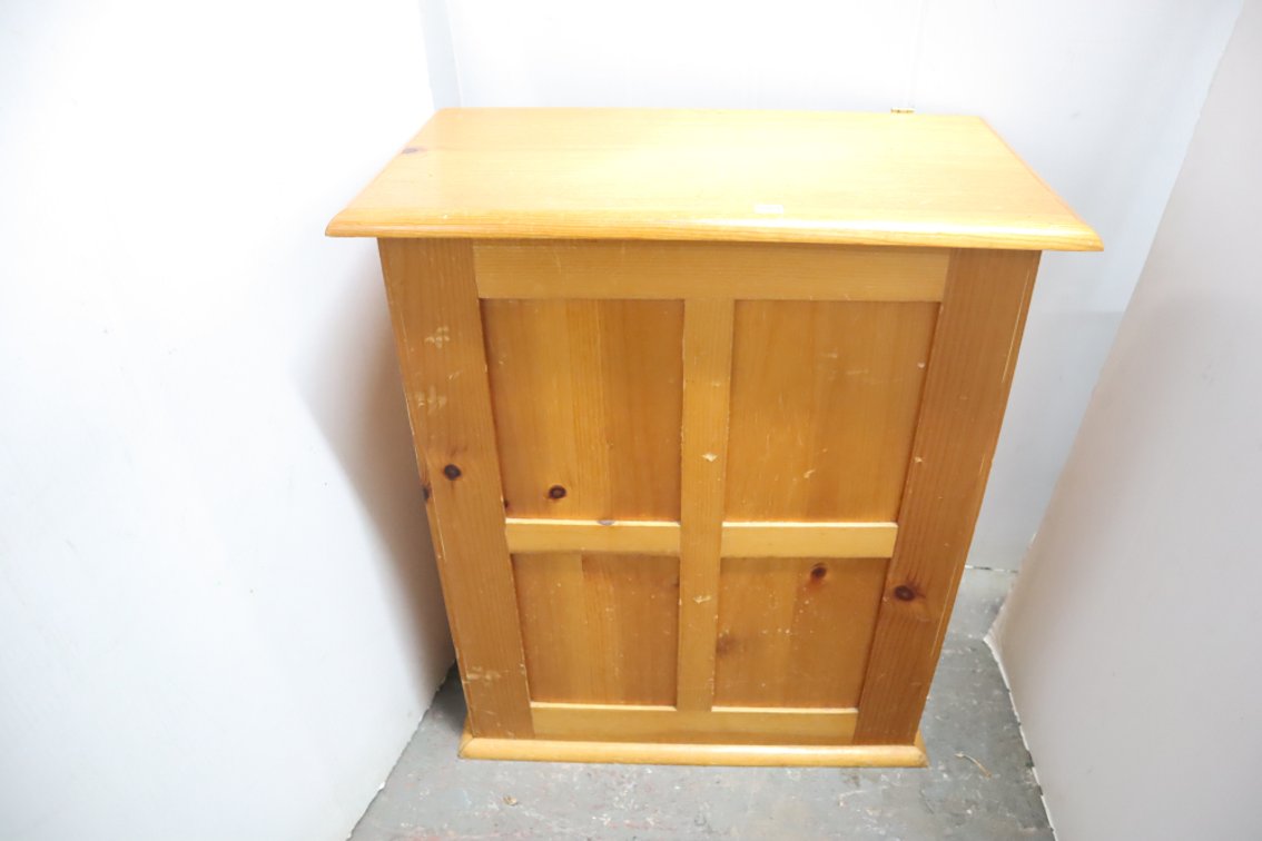 Wooden Bin, Hinge Needs Refastened