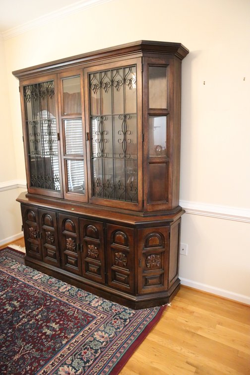 Spanish Mediterranean Style China Cabinet