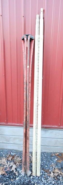 Transit Tripod and Grading Rods