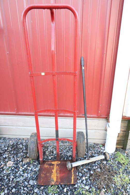 Hand Truck and Magnetic Broom