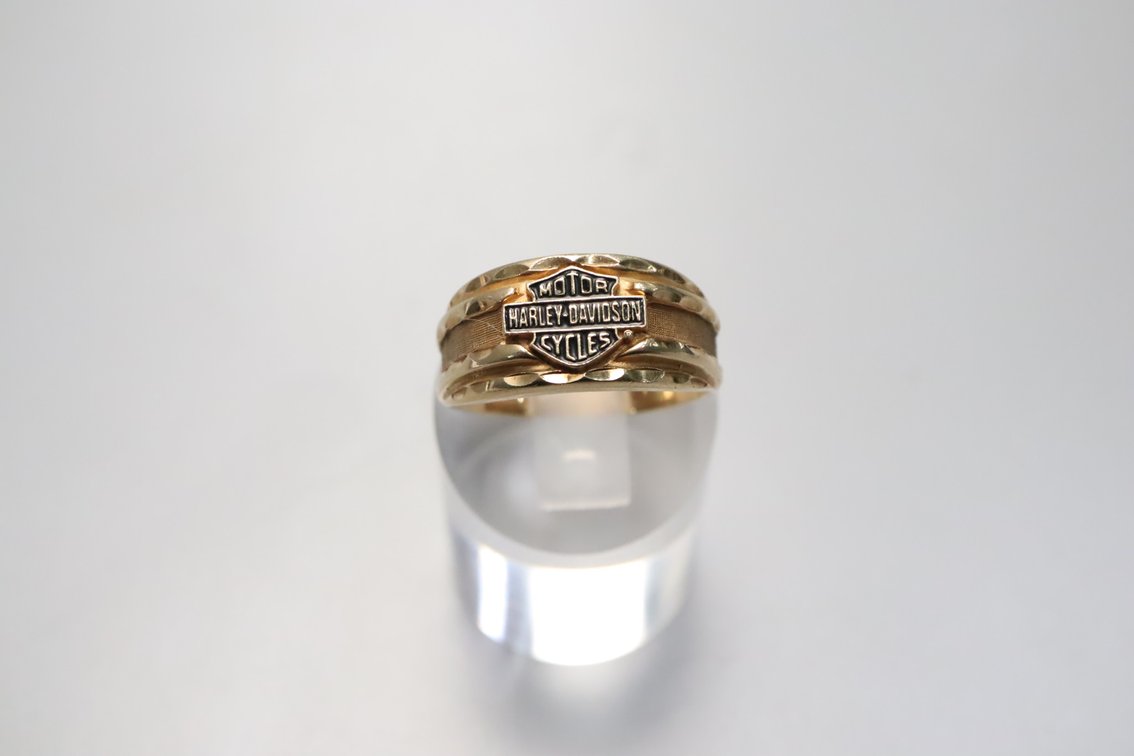 10K Yellow Gold Harley Davidson Ring