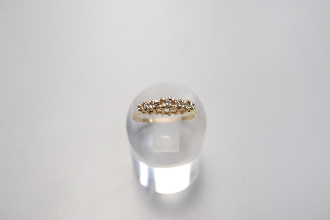 14K Yellow Gold Diamond Band 1/5 ct TW