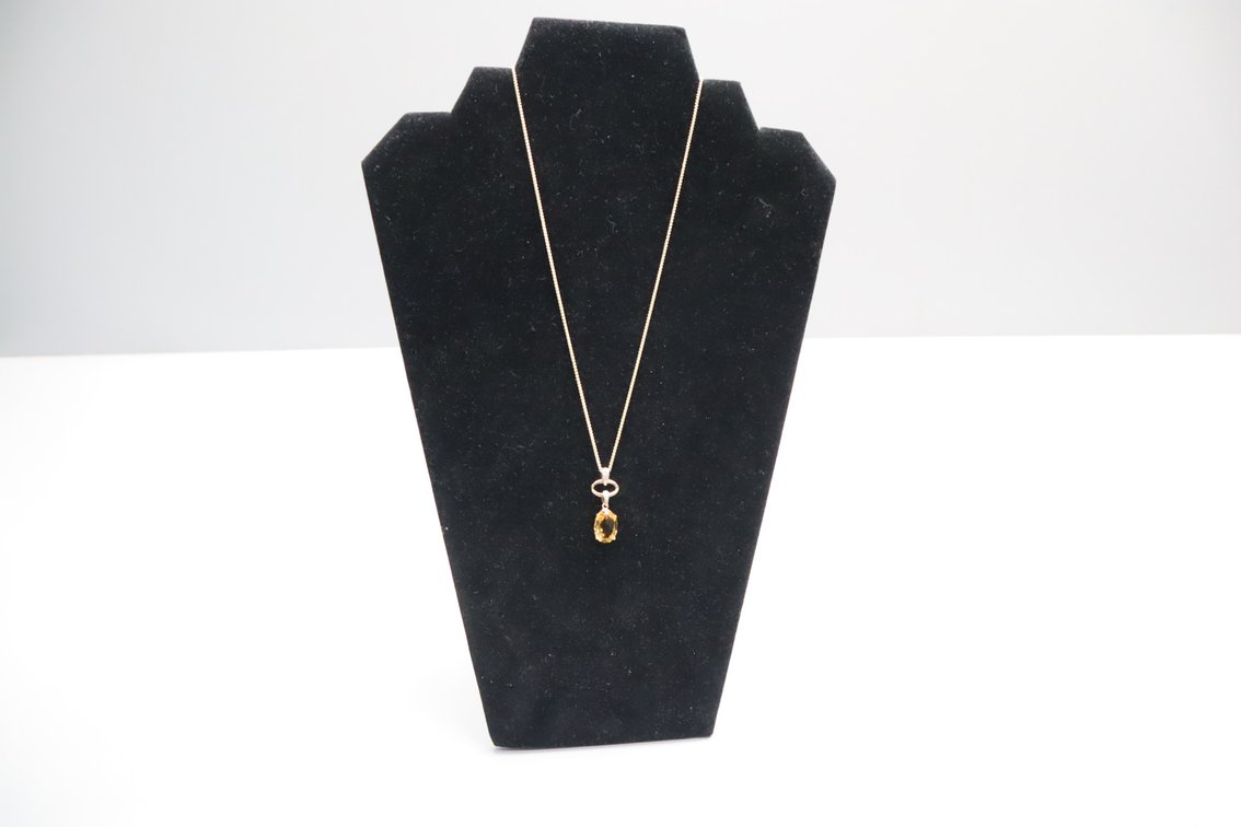 10K Yellow Gold Natural Citrine Pendant 4.36 ct
