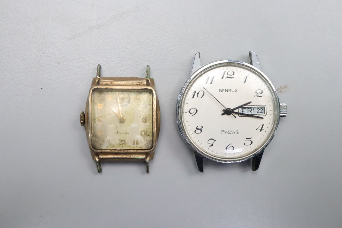 (2) Benrus Watches 25 Jewel / 17 Jewel