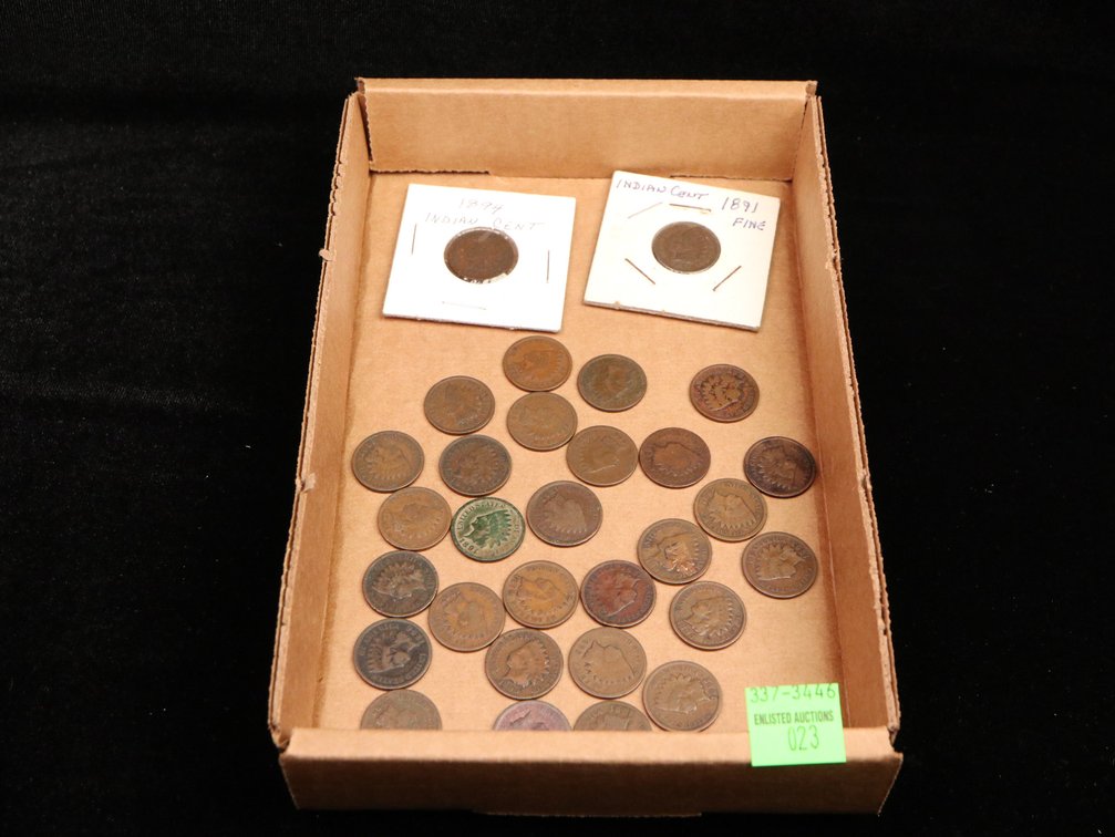(30) Indian Pennies 1890–1899