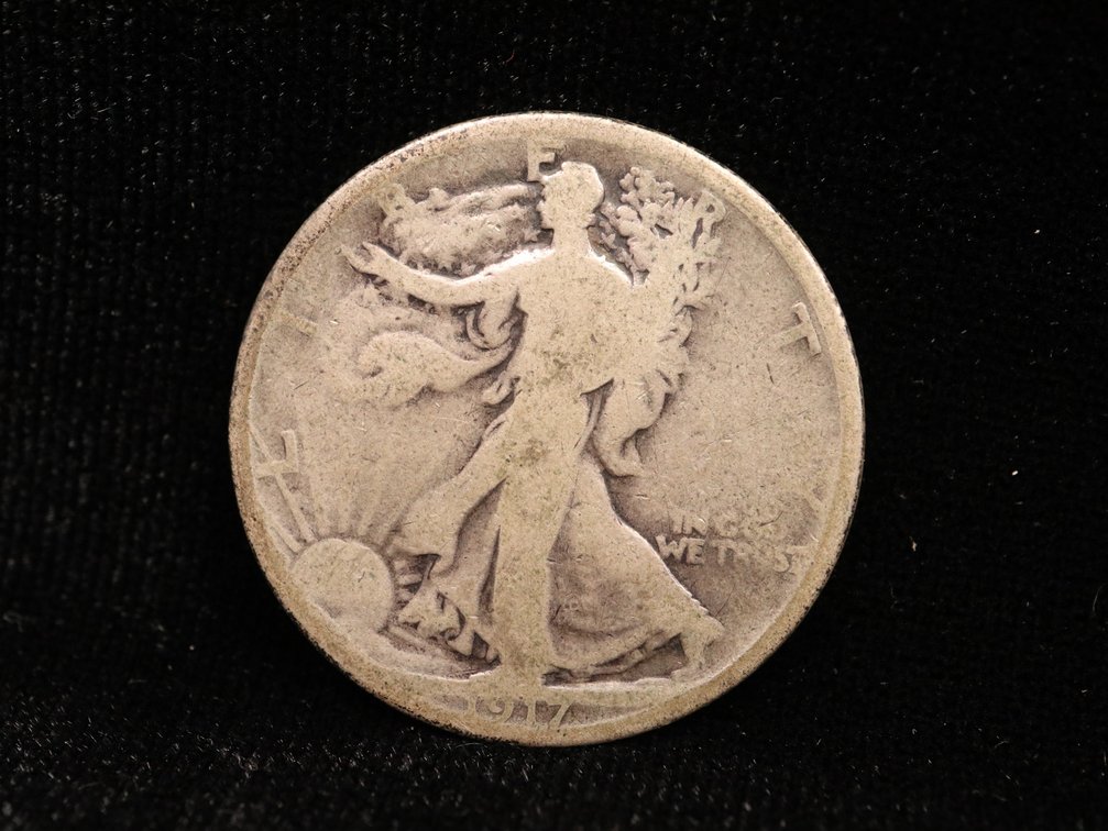 Key Date 1917 S Reverse Walking Liberty Half Dollar
