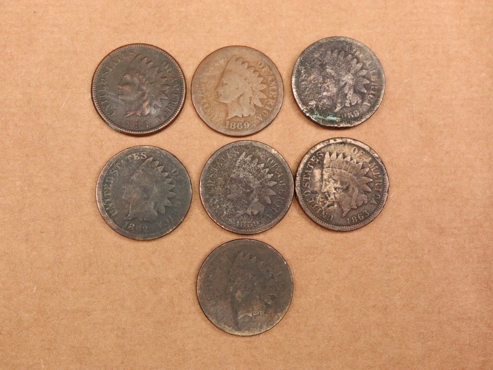 (7) Early Indian Pennies 1859–1869 Key Dates