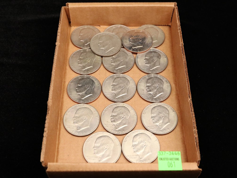 (16) 1971 Eisenhower Dollars