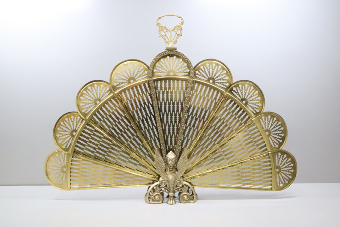 Peacock Fireplace Screen