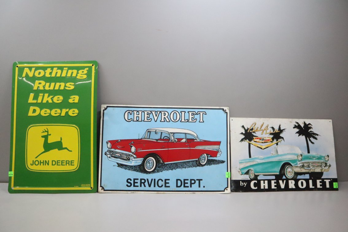 Three Metal Signs