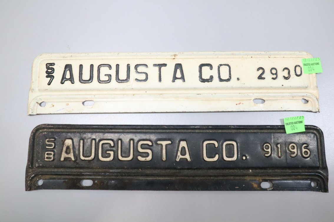 Augusta County License Plate Tags