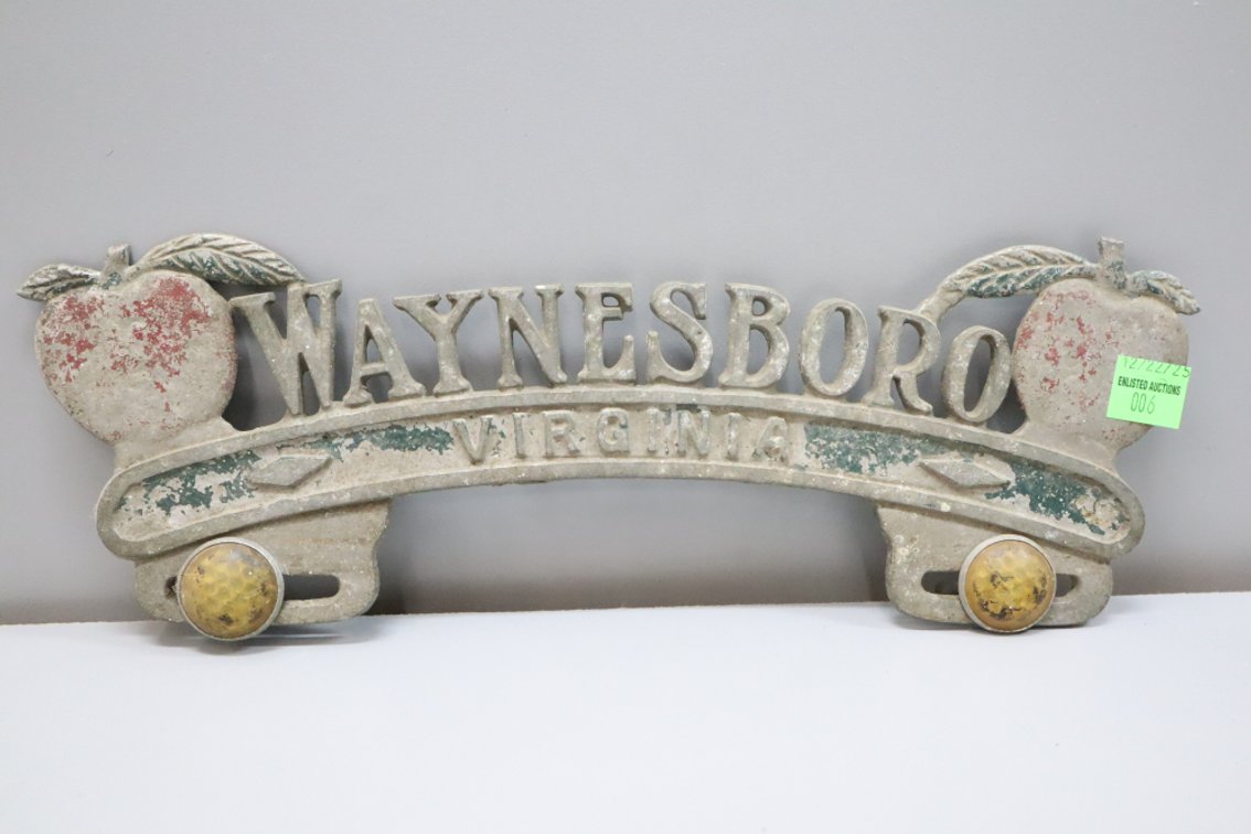 Waynesboro Virginia License Plate Topper