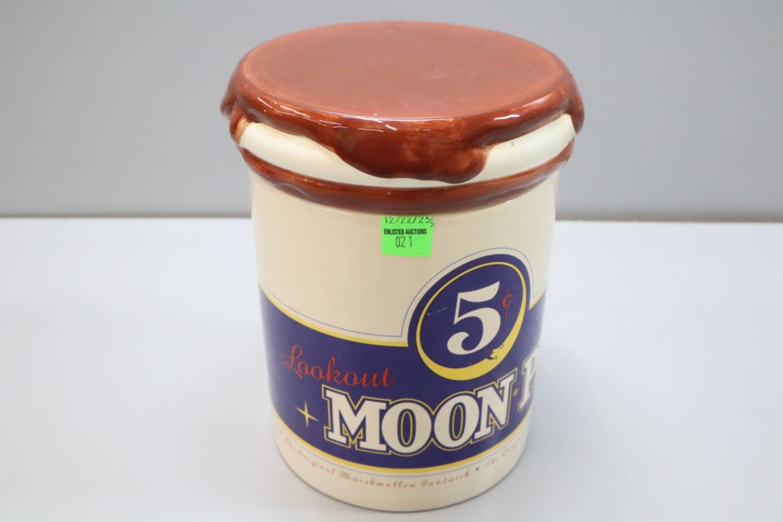 Moon Pie Ceramic Cookie Jar