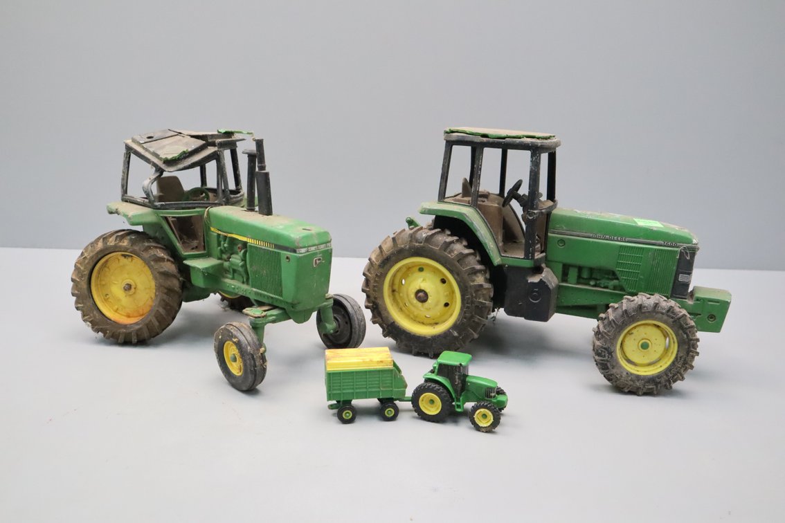 John Deere Toy Tractors, Rough Condition