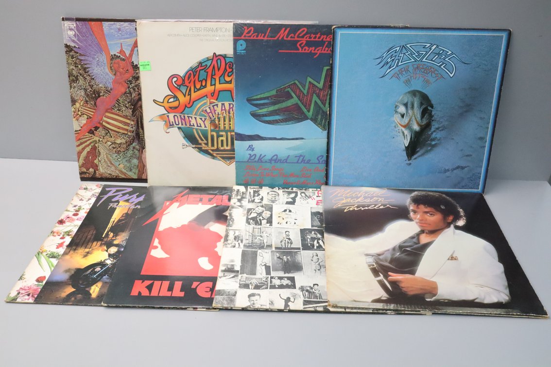 Group of Vinyl Records