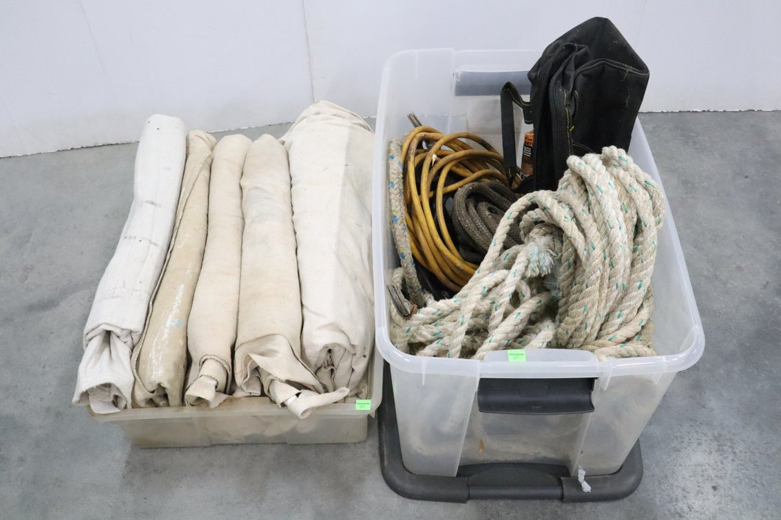Ropes and Extension Cord, Tool Bag, Drop Cloths