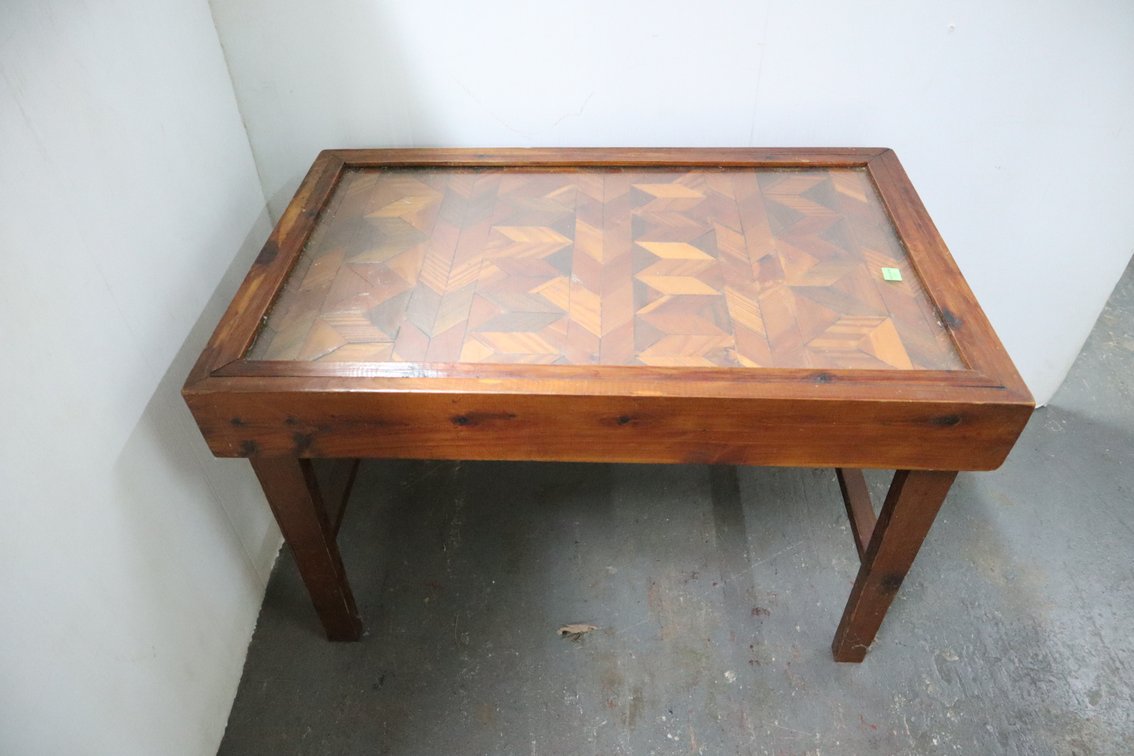 Glass Top End Table